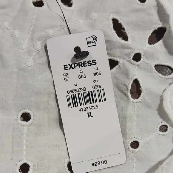 Express White Eyelet Blouse - Picture 2 of 3